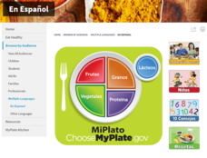 Choose My Plate: En Espanol Website