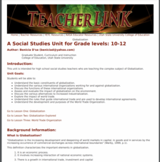 Globalization Lesson Plan