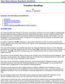 Creative Reading Lesson Plan