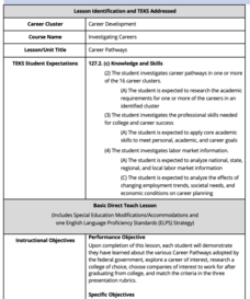Investigating Careers - Career Pathways Lesson Plan