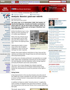 Bbc: Bosnia's Post War Rebirth Article