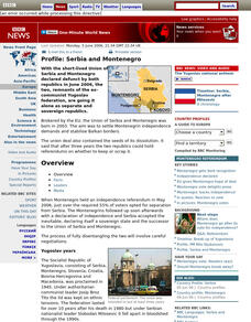 Bbc: News: Country Profile: Serbia and Montenegro Handout