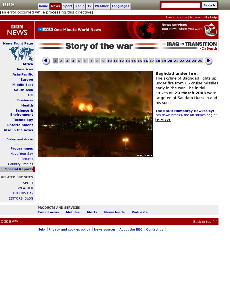 Bbc News: Story of the War in Iraq Graphic