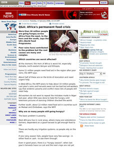 Bbc: Africa's Permanent Food Crisis Website