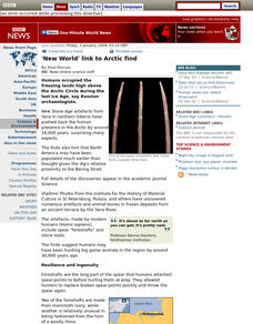 Bbc: New World Link to Arctic Find Website