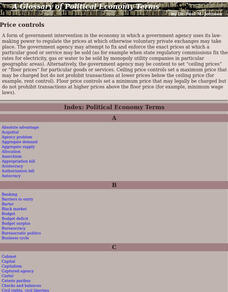 Auburn University: A Glossary of Political Economy Terms: Price Controls Handout