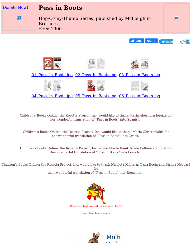 Children's Books Online: Puss in Boots eBook