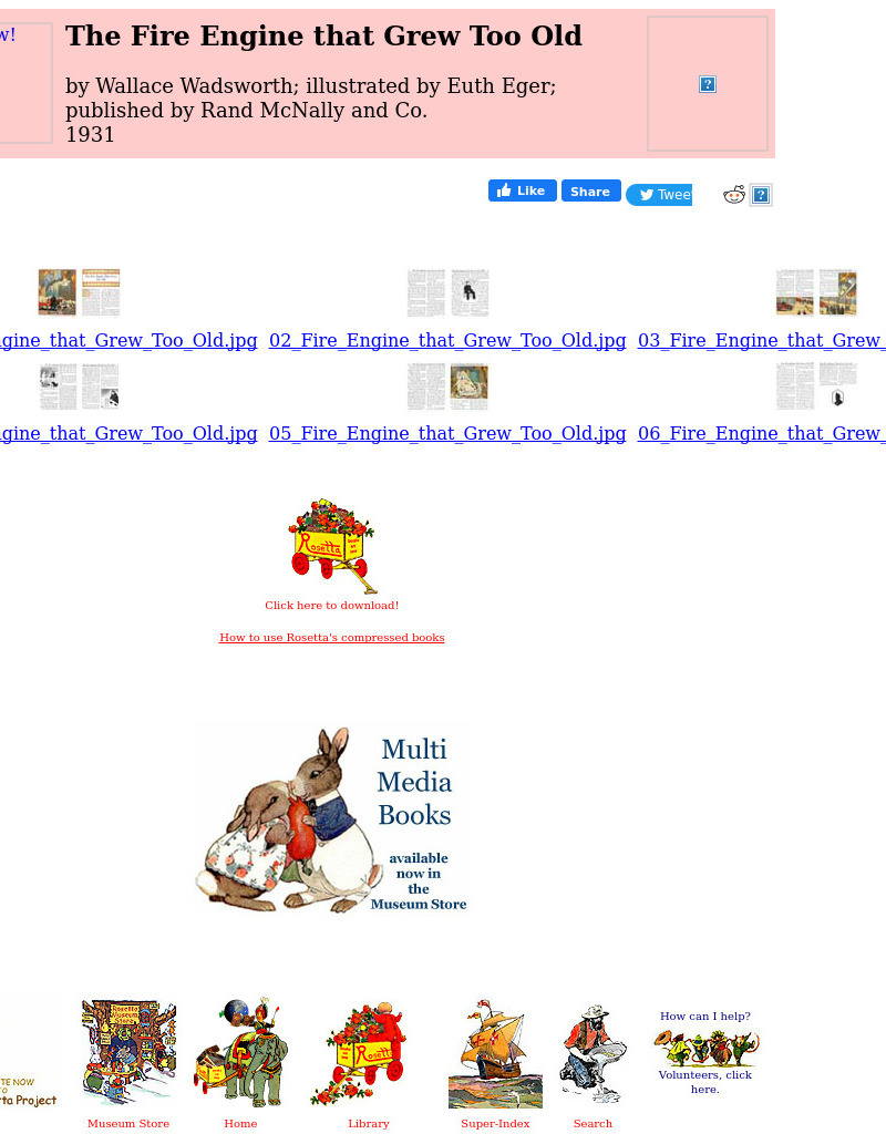 Children's Books Online: The Fire Engine That Grew Too Old eBook