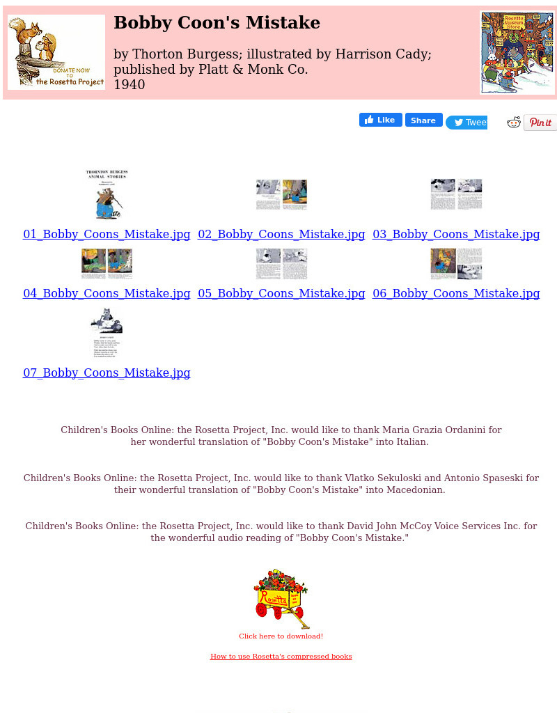 Children's Books Online: Bobby Coon's Mistake eBook