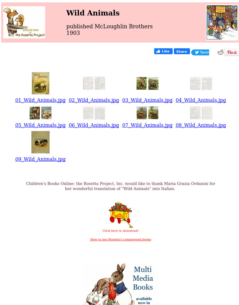 Children's Books Online: Wild Animals eBook