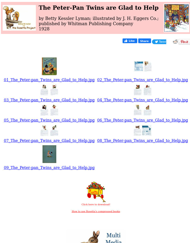 Children's Books Online: The Peter Pan Twins Are Glad to Help eBook