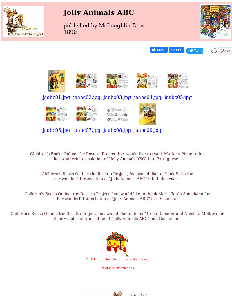 Children's Books Online: Jolly Animal Abc eBook