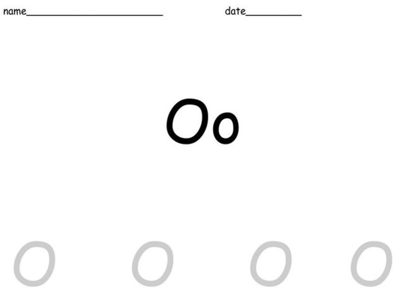 Letter O Worksheet