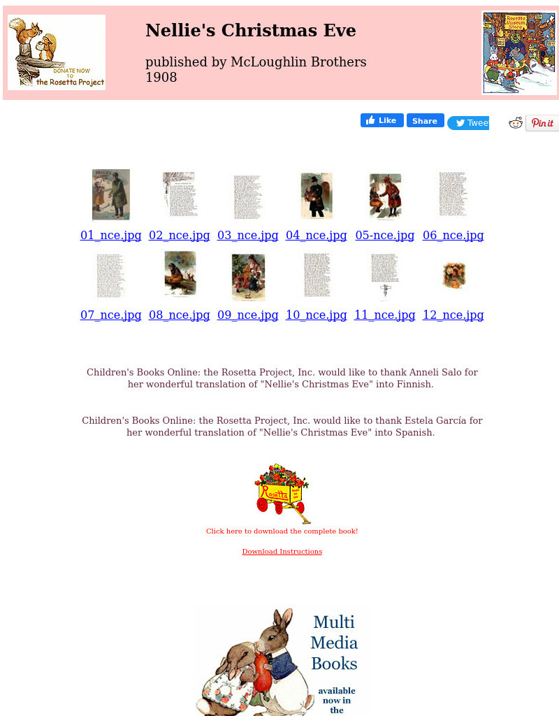 Children's Books Online: Nellie's Christmas Eve eBook