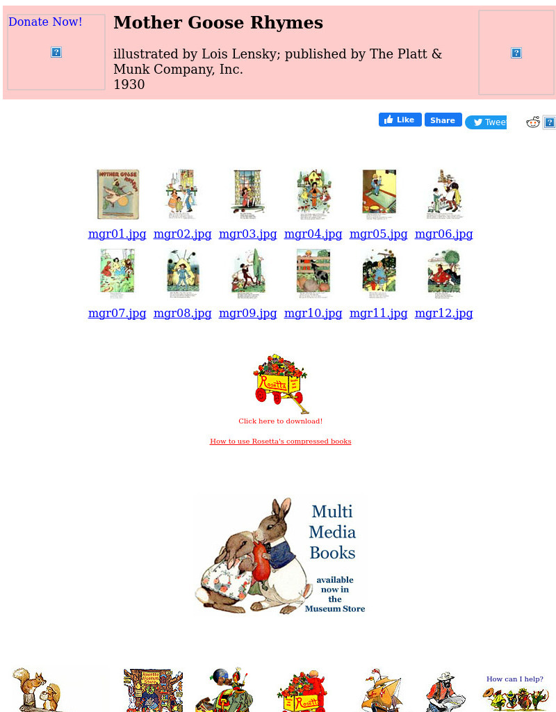 Children's Books Online: Mother Goose Rhymes eBook