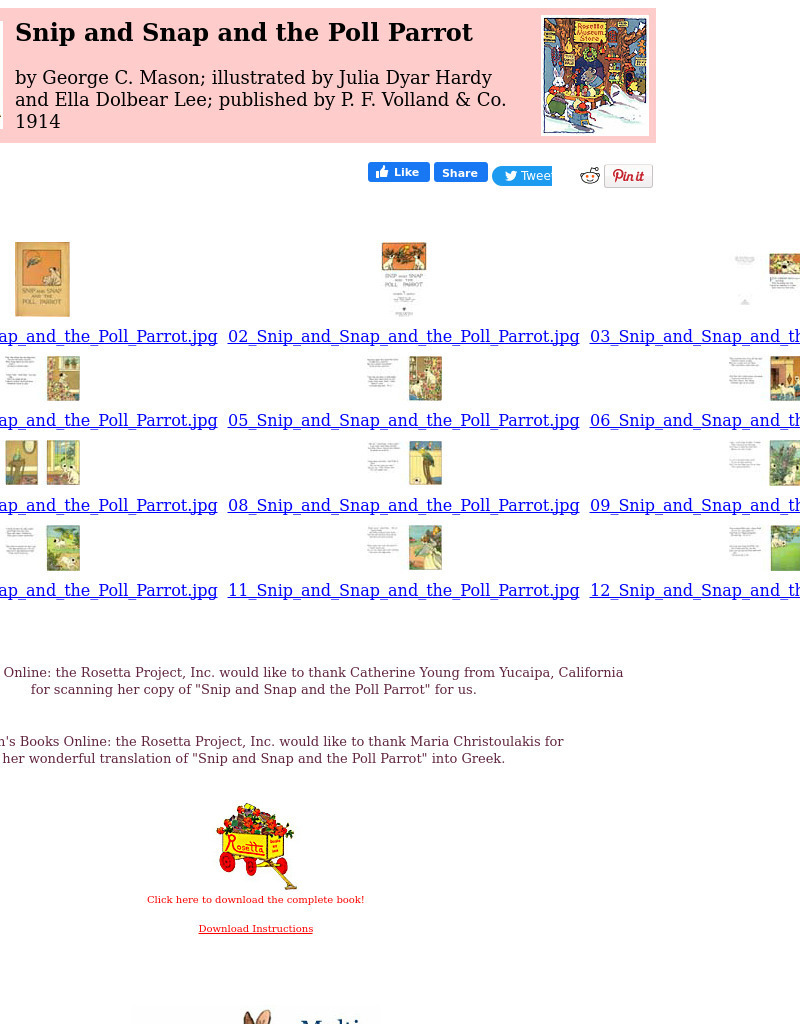 Children's Books Online: Snip and Snap and the Poll Parrot eBook
