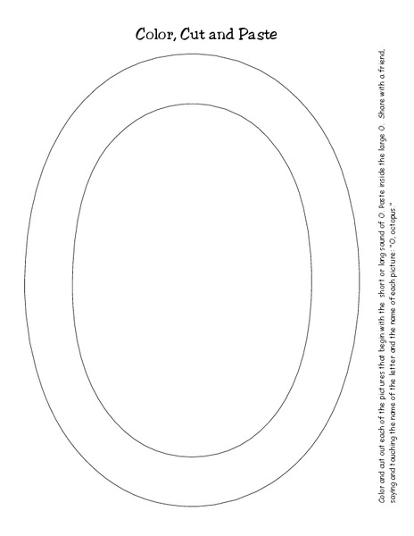 Letter O Worksheet