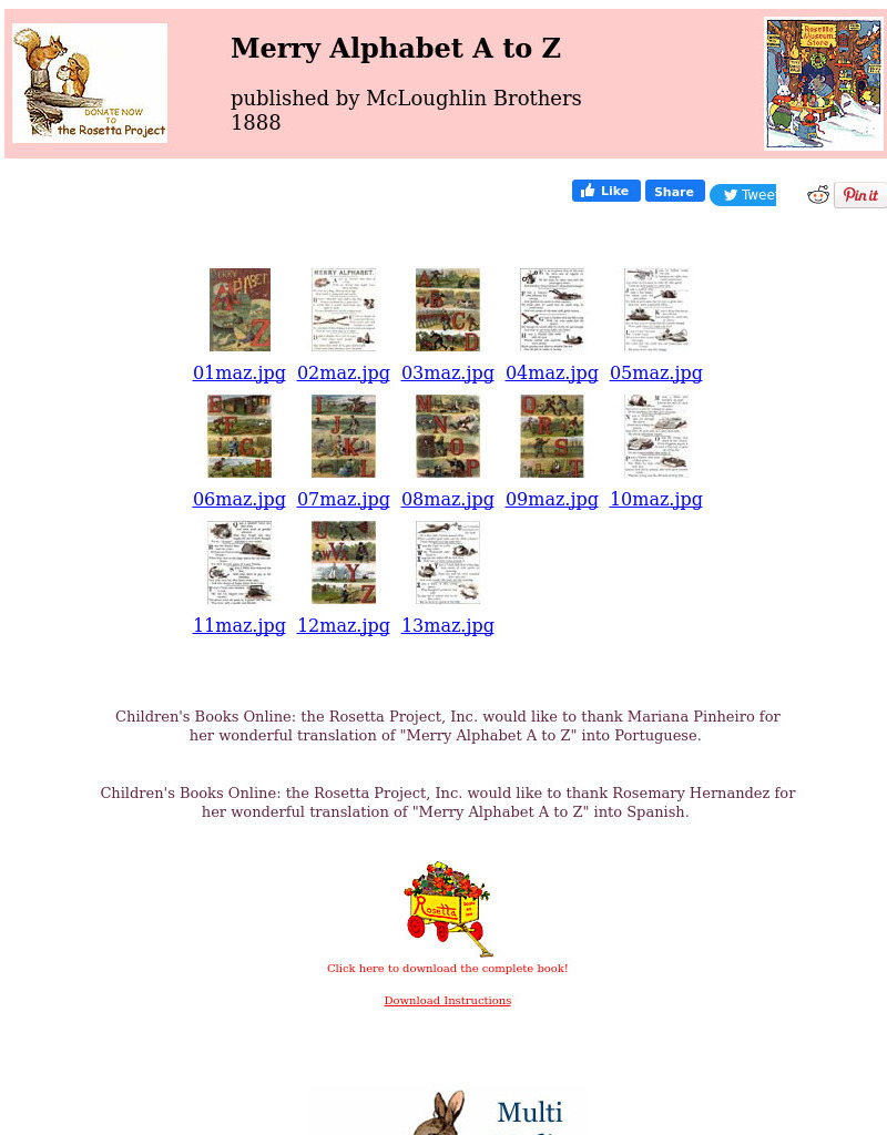 Children's Books Online: Merry Alphabet a to Z eBook