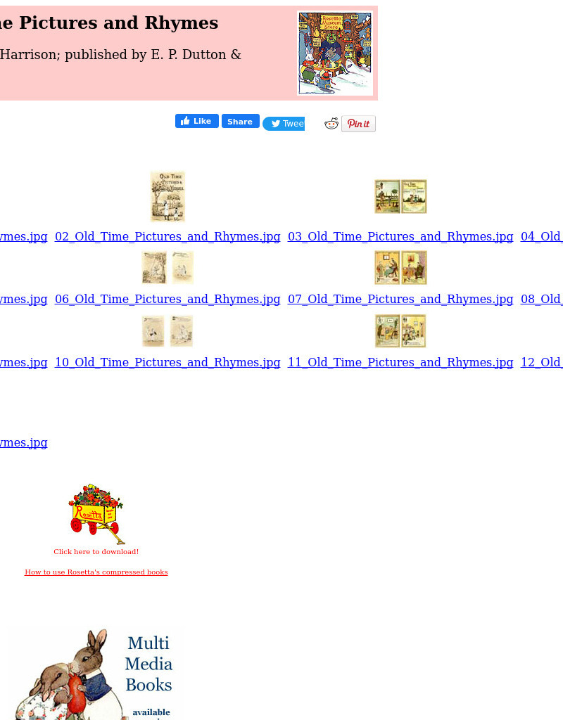 Children's Books Online: Old Time Pictures and Rhymes eBook