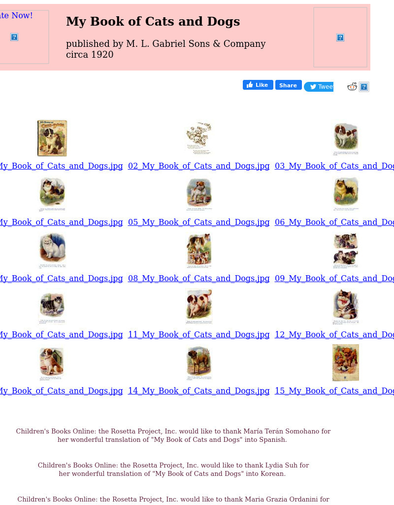 Children's Books Online: My Book of Cats and Dogs eBook