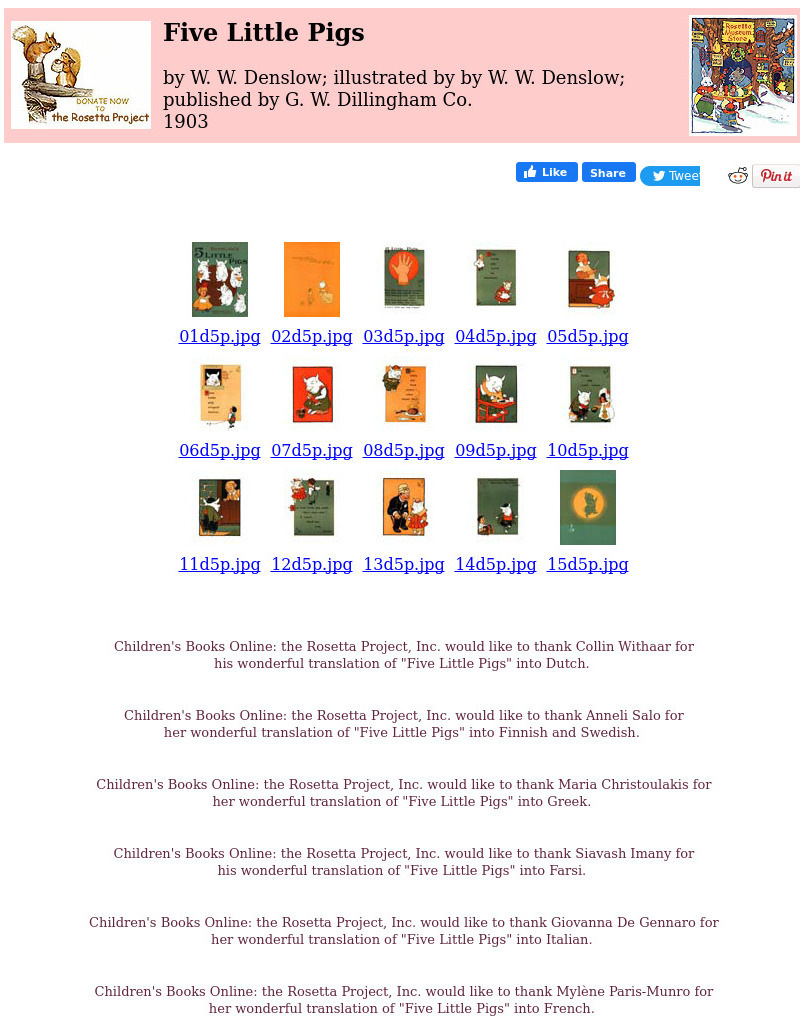 Children's Books Online: Five Little Pigs eBook