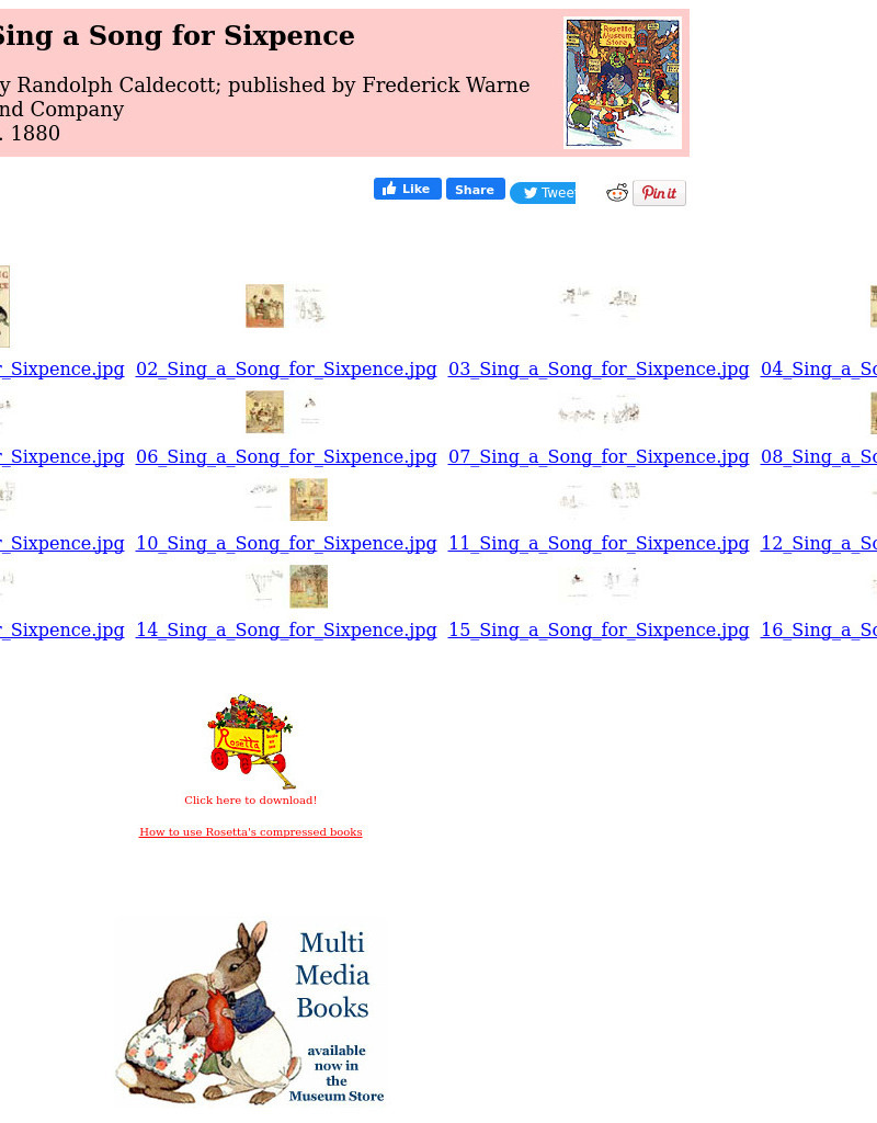 Children's Books Online: Sing a Song for Sixpence eBook