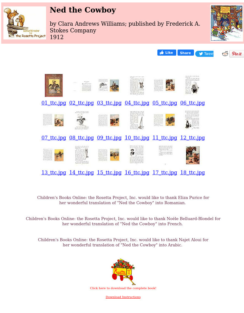 Children's Books Online: Ned the Cowboy eBook