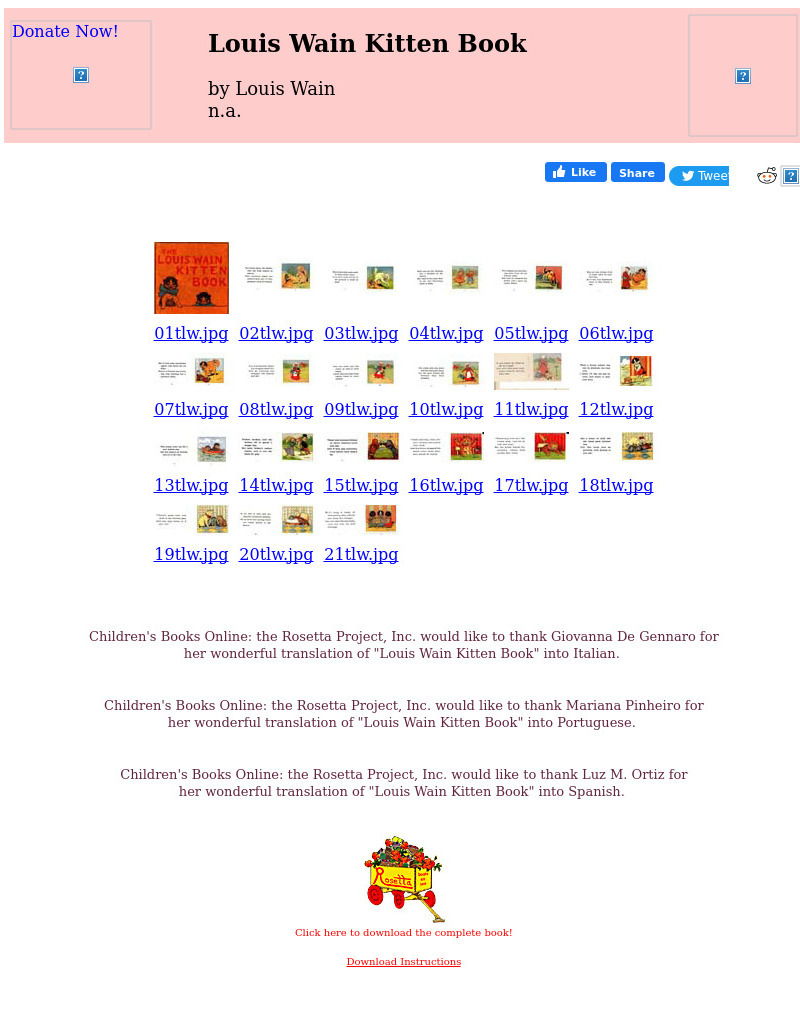 Children's Books Online: Louis Wain Kitten Book eBook