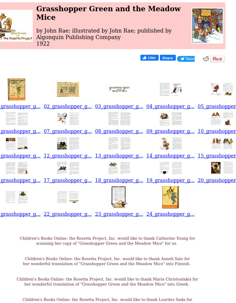 Children's Books Online: Grasshopper Green and the Meadow Mice eBook