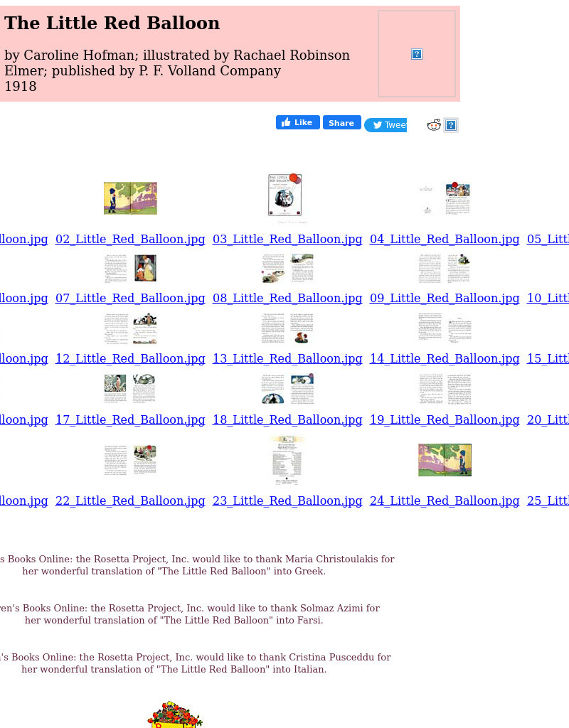 Children's Books Online: The Little Red Balloon eBook