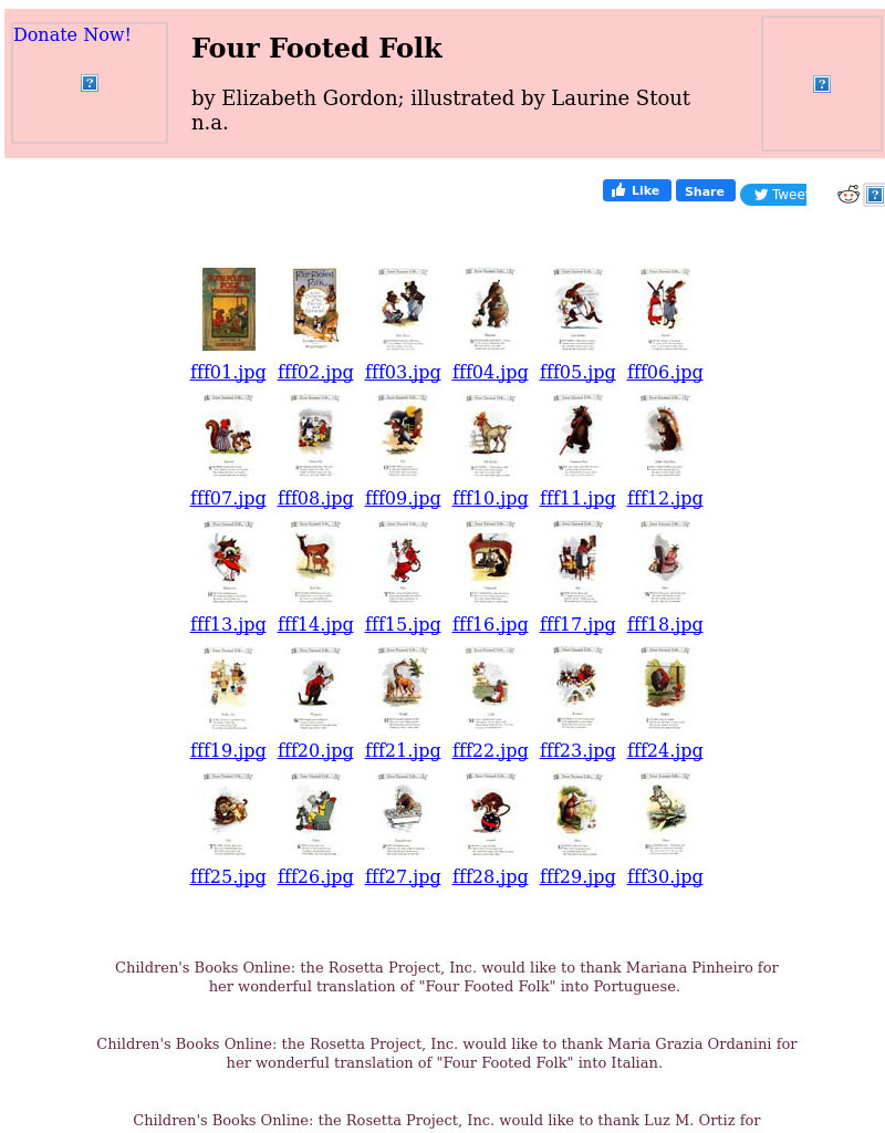 Children's Books Online: Four Footed Folk eBook