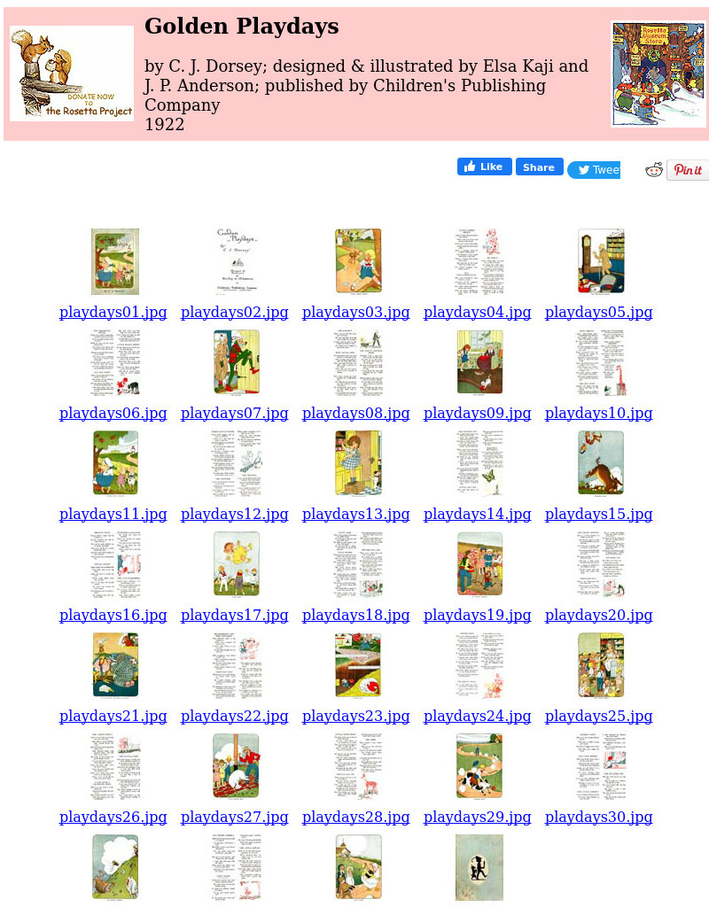 Children's Books Online: Golden Playdays eBook