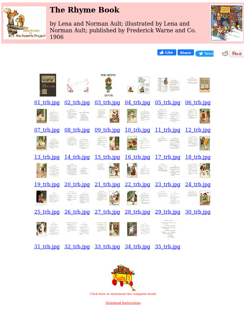 Children's Books Online: The Rhyme Book eBook