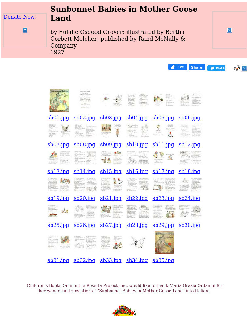 Children's Books Online: Sunbonnet Babies in Mother Goose Land eBook