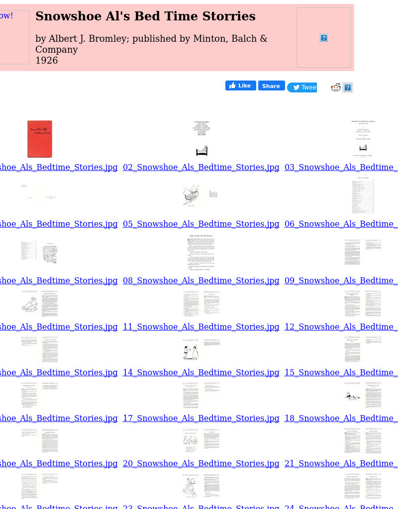 Children's Books Online: Snowshoe Al's Bed Time Storries eBook