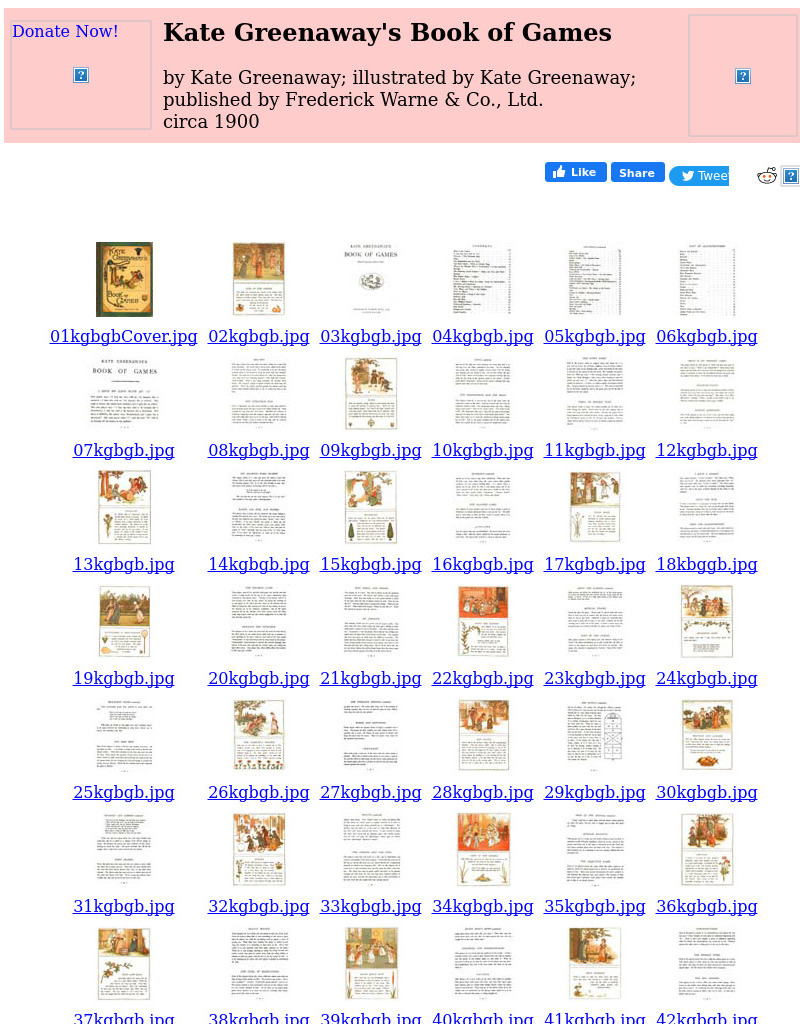 Children's Books Online: Kate Greenaway's Book of Games eBook