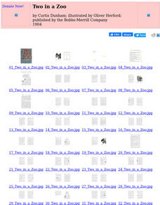 Children's Books Online: Two in a Zoo eBook