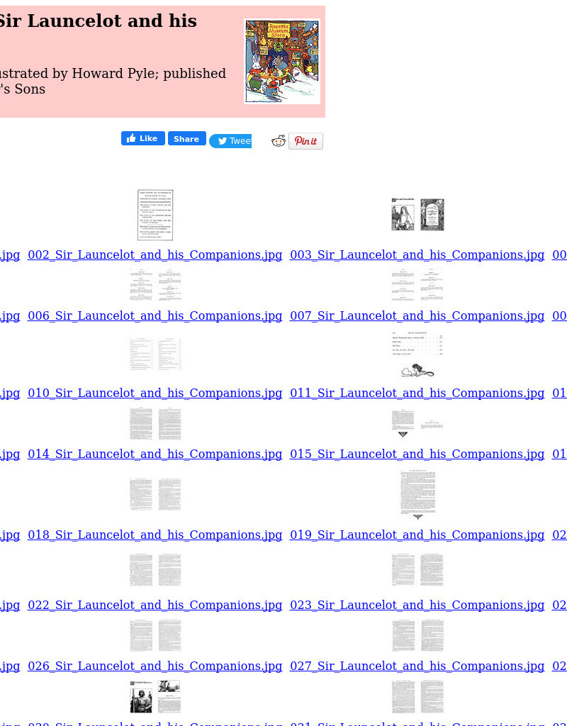 Children's Books Online: The Story of Sir Launcelot and His Companions eBook