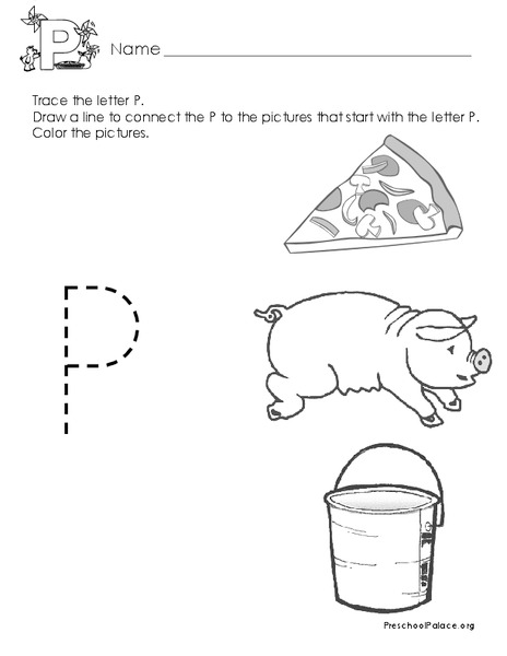 Letter P Lesson Plan