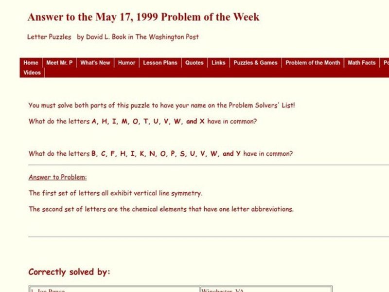 Letter Puzzles Worksheet