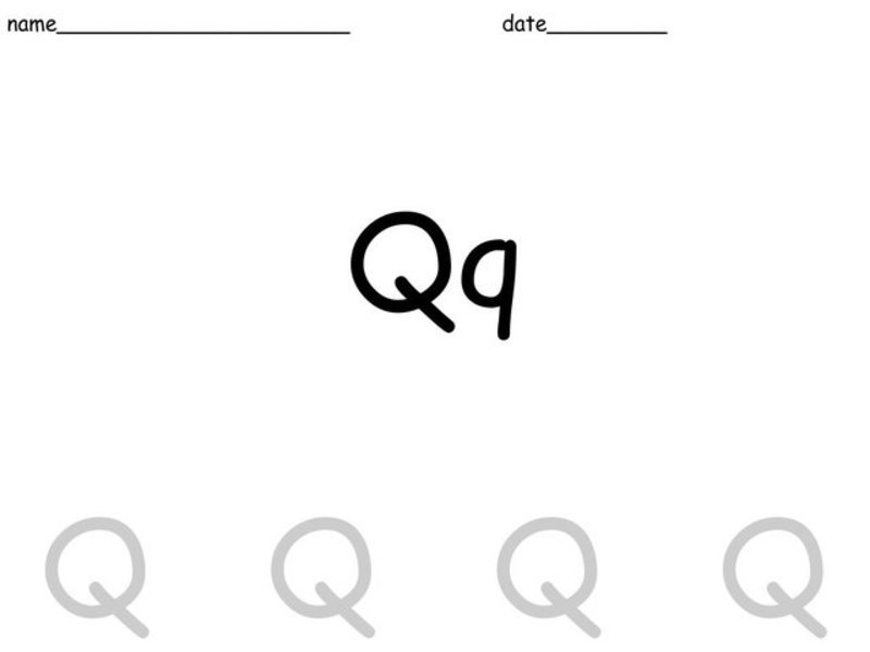 Letter Q Worksheet