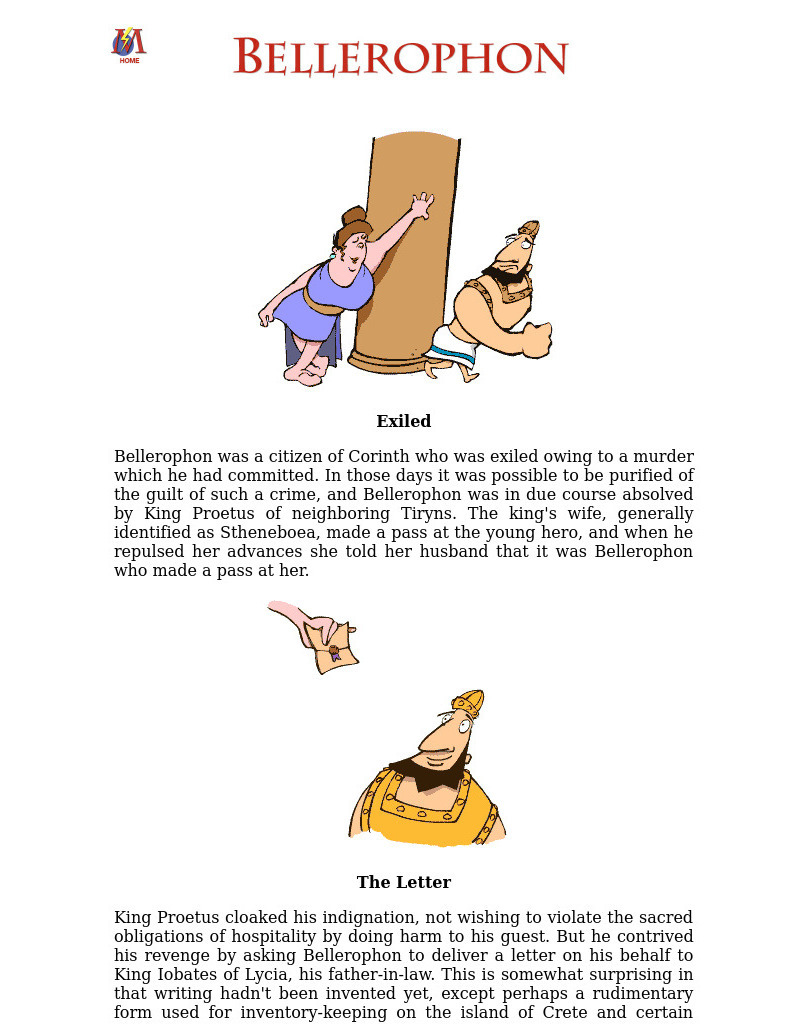 Mythweb: Greek Mythology: Bellerophon Website