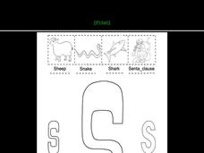 Letter Ss Words and Pictures Worksheet