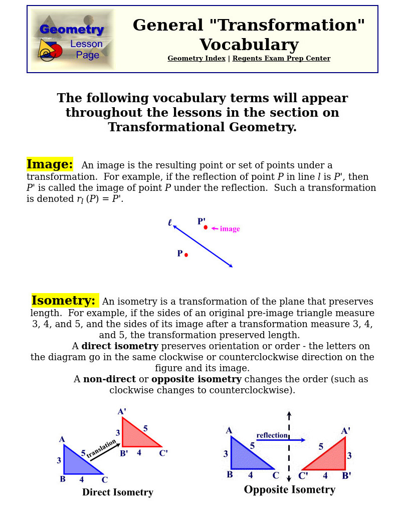 Regents Exam Prep Center: General "Transformation" Vocabulary Assessment