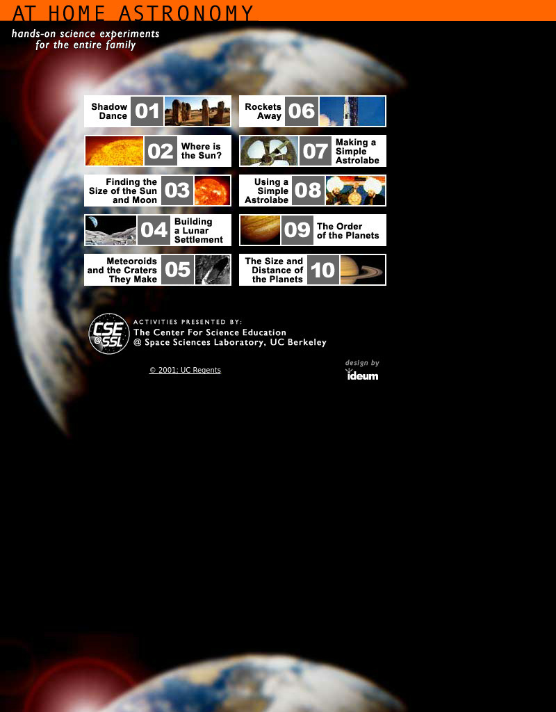 At Home Astronomy: Hands on Science Experiments for the Entire Family Activity