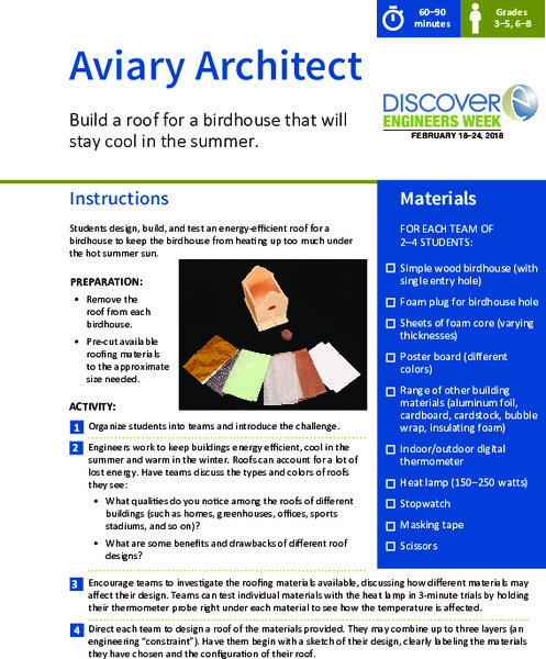 Aviary Architect Activity