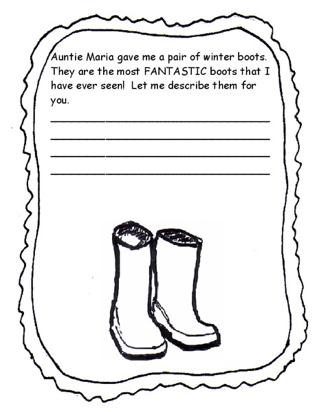 Letter to Auntie Maria Worksheet