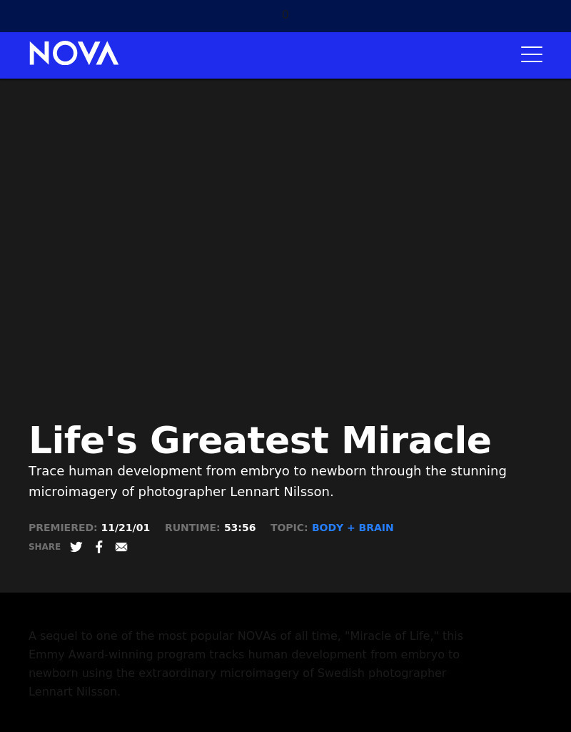 Nova Online: Life's Greatest Miracle Activity
