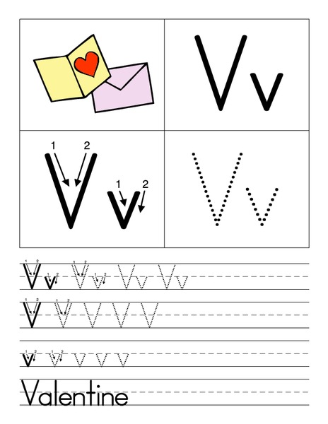 Letter Vv Worksheet