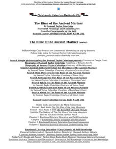 Selfknowledge: The Rime of the Ancient Mariner eBook